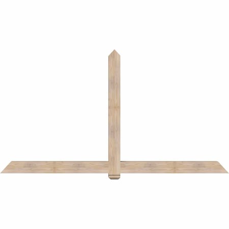 Ekena Millwork Eugene Smooth Timber Gable Bracket, Douglas Fir, 108"W x 58"H x 5 1/2"D x 5 1/2"F, 13/12 Pitch GBW108X58X0606EUG00SDF